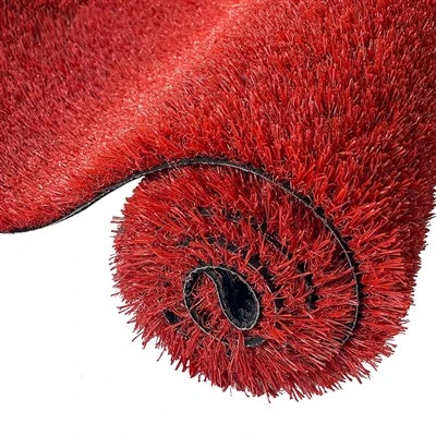 Gespa artificial vermella
